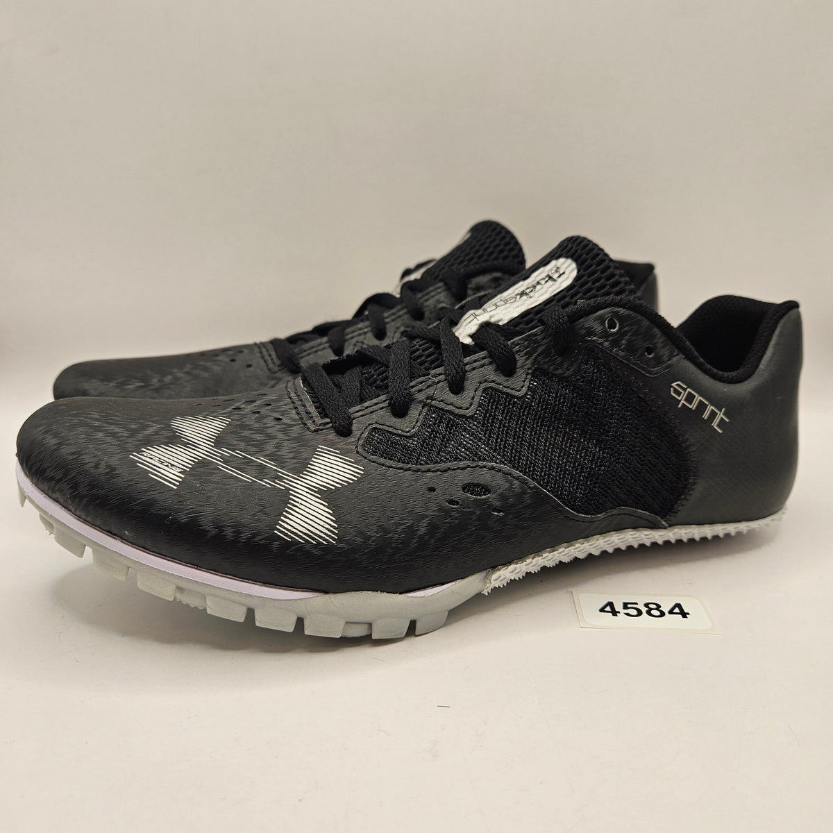 UNDER ARMOUR MEN'S 10 KICK SPRINT TRACK SPIKES BLACK WHITE 3025461-002