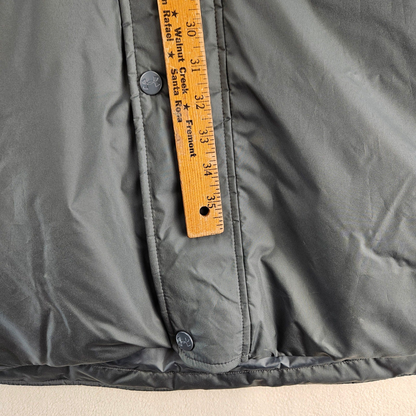 UNDER ARMOUR MEN'S XL STORM INSULATE BENCH COAT GRAY HOODED PARKA LONG NWT