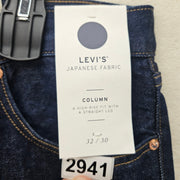 LEVI'S JAPANESE FABRIC WOMEN'S 32X30 BLUE TAB COLUMN JEANS NWT MOJ DARK WASH