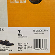 TIMBERLAND WOMEN'S 7 CLASSIC BOAT SHOE NAVY FULL GRAIN NIB TB0A2Q9XEP8