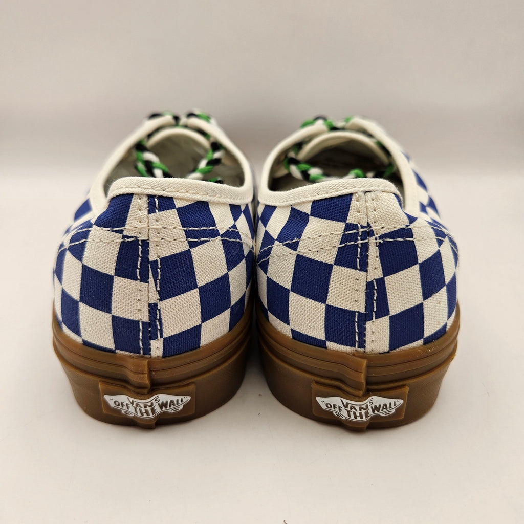VANS WOMEN'S 9 AUTHENTIC CHECKERBOARD BLUE WHITE NWOB