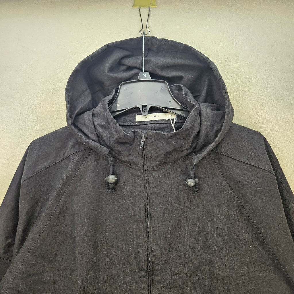 MNML MEN'S MEDIUM COTTON HALF ZIP JACKET BLACK NWT