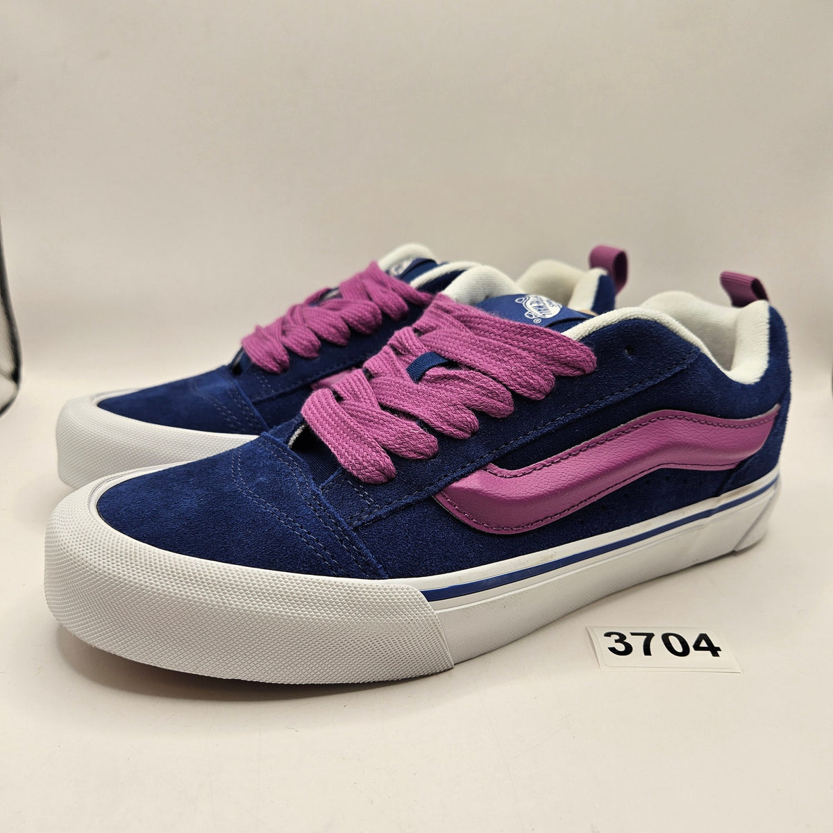 VANS M7.5 W9 KNU SKOOL NAVY BLUE PURPLE SUEDE NWOB LOW TOP SKATEBOARD SNEAKER