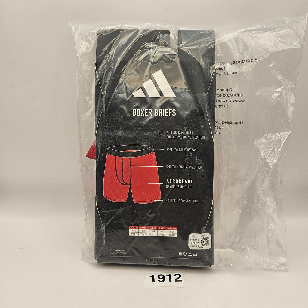 ADIDAS YOUTH MEDIUM 4PK MICROFIBER BOXER BRIEF MULTIPACK ATHLETIC UNDERWEAR