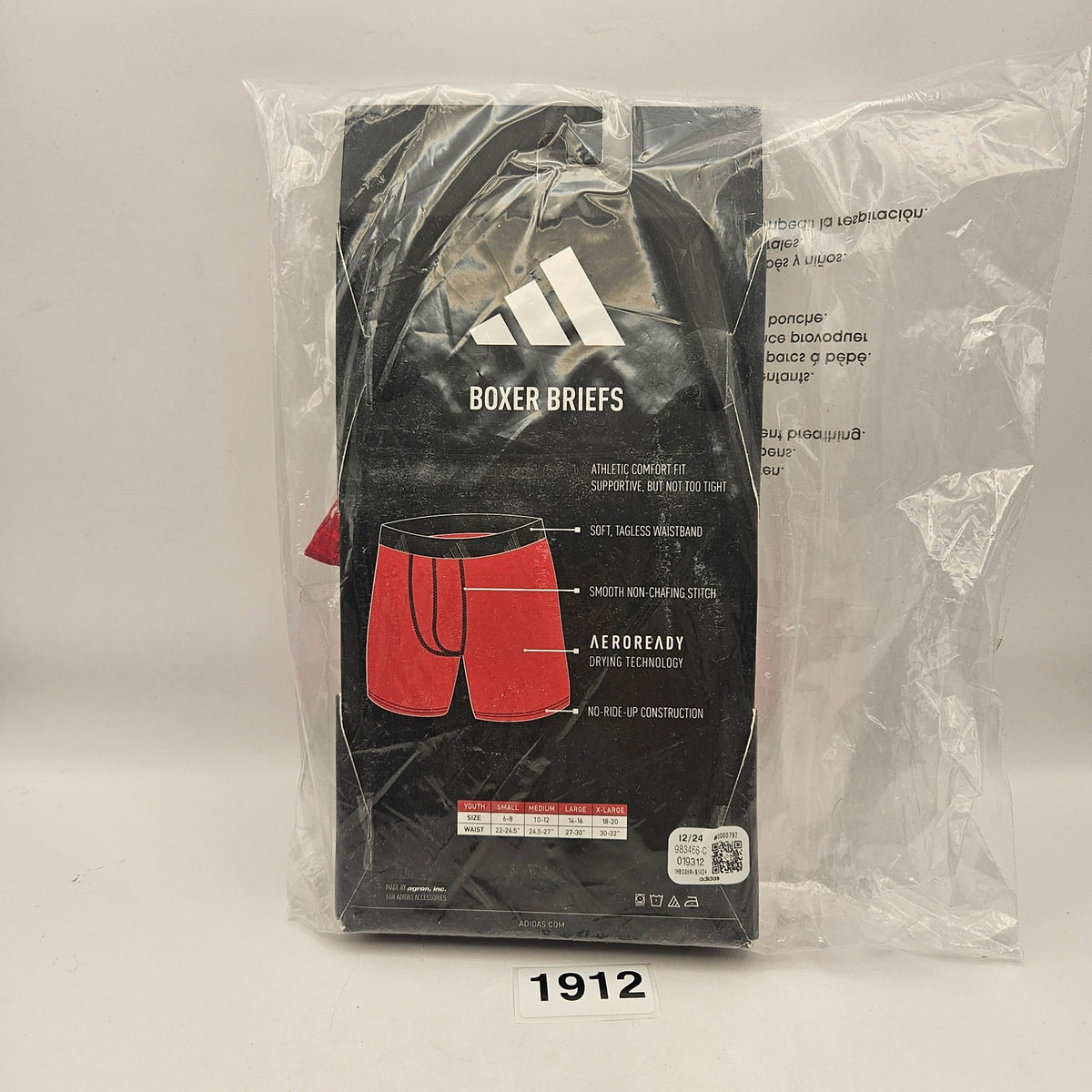 ADIDAS YOUTH MEDIUM 4PK MICROFIBER BOXER BRIEF MULTIPACK ATHLETIC UNDERWEAR