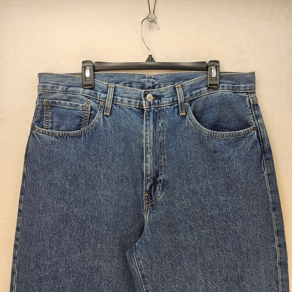 LEVI'S 478 DENIM MEN'S 36 BLUE SHORTS RELAXED FIT CUT OFF JEAN JORTS NWOT