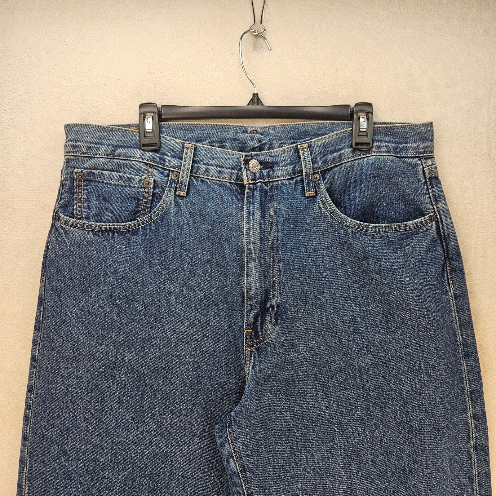 LEVI'S 478 DENIM MEN'S 36 BLUE SHORTS RELAXED FIT CUT OFF JEAN JORTS NWOT