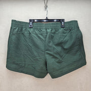 ADIDAS WOMEN'S XXL PACER 3 STRIPE WOVEN TRAINING SHORTS GREEN OXIDE HM8699 NWT