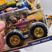 HOT WHEELS MONSTER TRUCKS TROPHY CHAMPIONS GOLD SERIES LOT OF 4 BIG FOOT SNEAKER