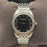 BULOVA WOMEN'S CLASSIC CRYSTAL STAINLESS STEEL QUARTZ WATCH 96L317
