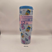 MANNA 32OZ SARDINE BLUE BRACLET TUMBLER STAINLESS STEEL INSULATED FLIP STRAW