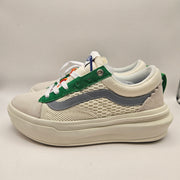 VANS WOMEN'S 7.5 OLD SKOOL HEAD SPACE COMFYCUSH WHITE GREEN ORANGE SNEAKER NWOB