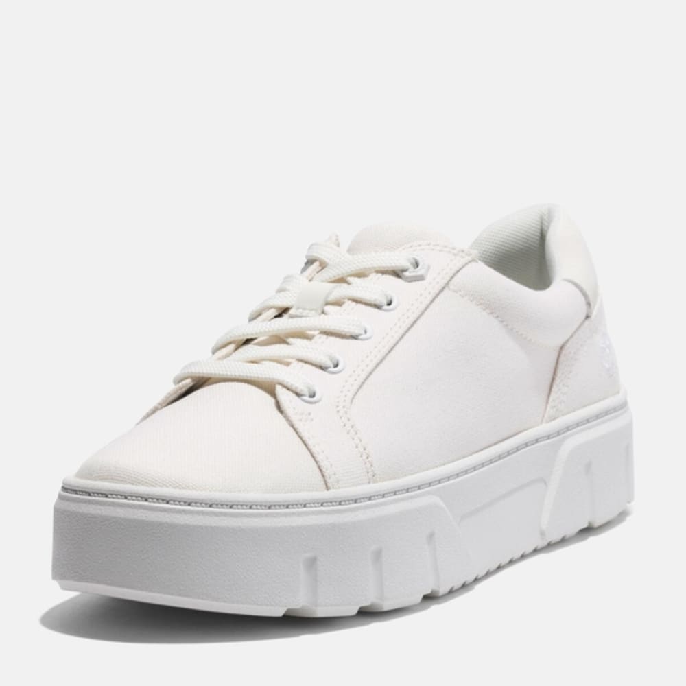 TIMBERLAND WOMEN'S 9.5 LAUREL COURT LOW LACE SNEAKER WHITE CANVAS NIB