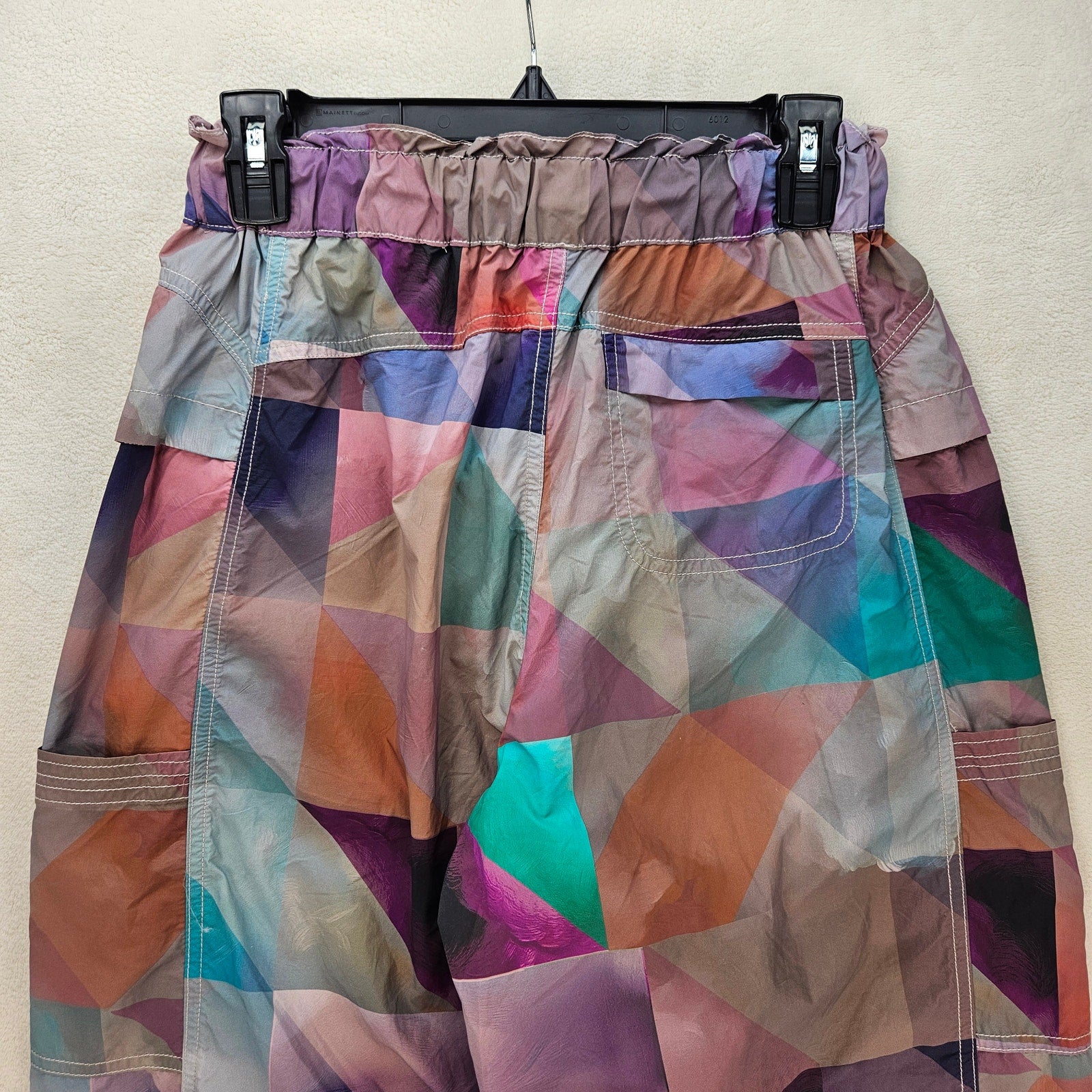 FREE PEOPLE FP MOVEMENT XS IN THE WILD PRINTED HIKING BARREL PANTS UPF $138 NWOT