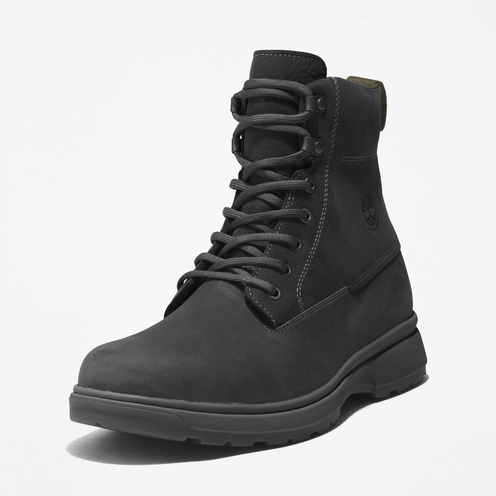 TIMBERLAND MEN'S 13 ATWELLS AVE ANKLE BOOT JET BLACK NUBUCK NIB