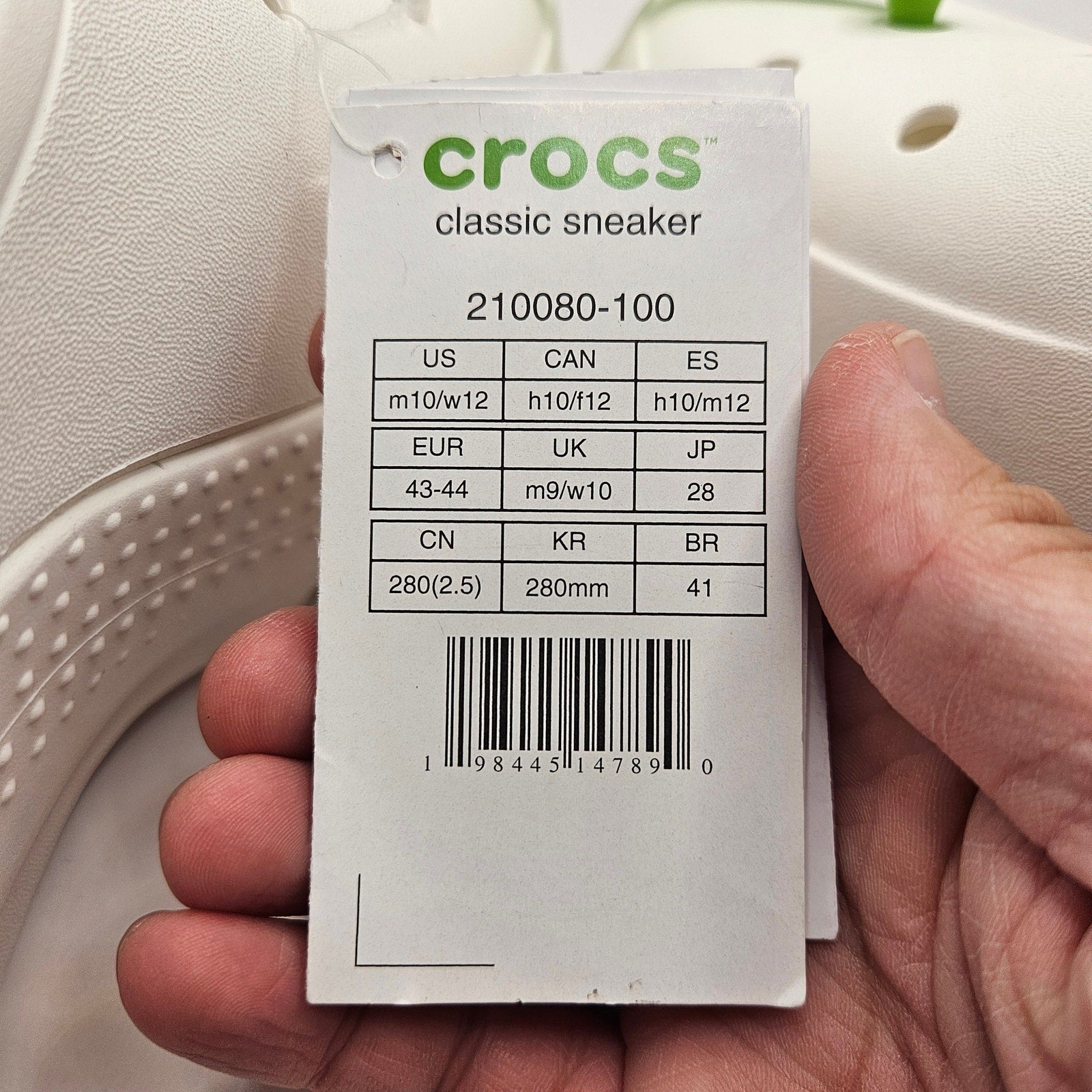 CROCS MEN'S 10 CLASSIC UNISEX LINEN SLIP ON SHOES FISH BEACH NWT 210080-100
