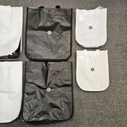 LOT OF 8 - LULULEMON REUSABLE SHOPPING TOTE BAG ASSORTED WHITE BLACK RED ECO BAG
