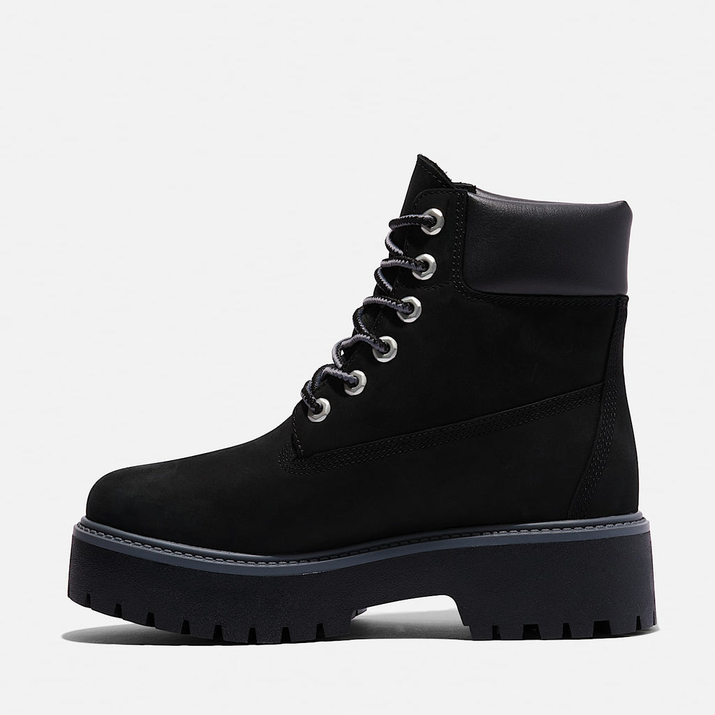 TIMBERLAND WOMEN'S 9.5 HERITAGE PLATFORM 6-INCH WATERPROOF BOOT BLACK NUBUCK NIB