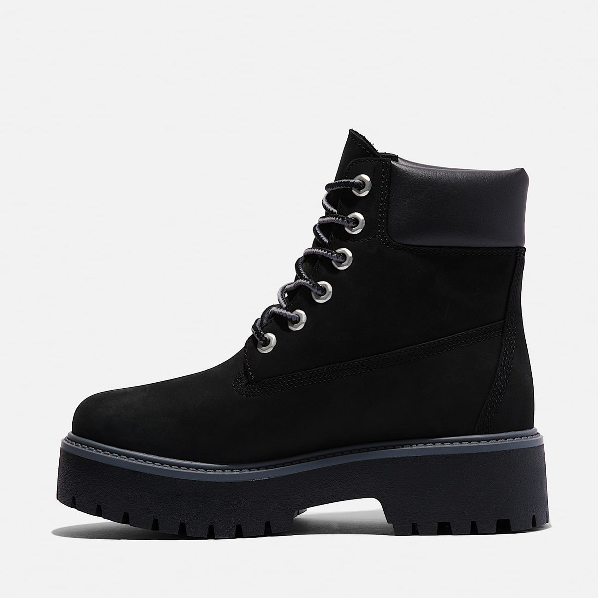 TIMBERLAND WOMEN'S 9.5 HERITAGE PLATFORM 6-INCH WATERPROOF BOOT BLACK NUBUCK NIB