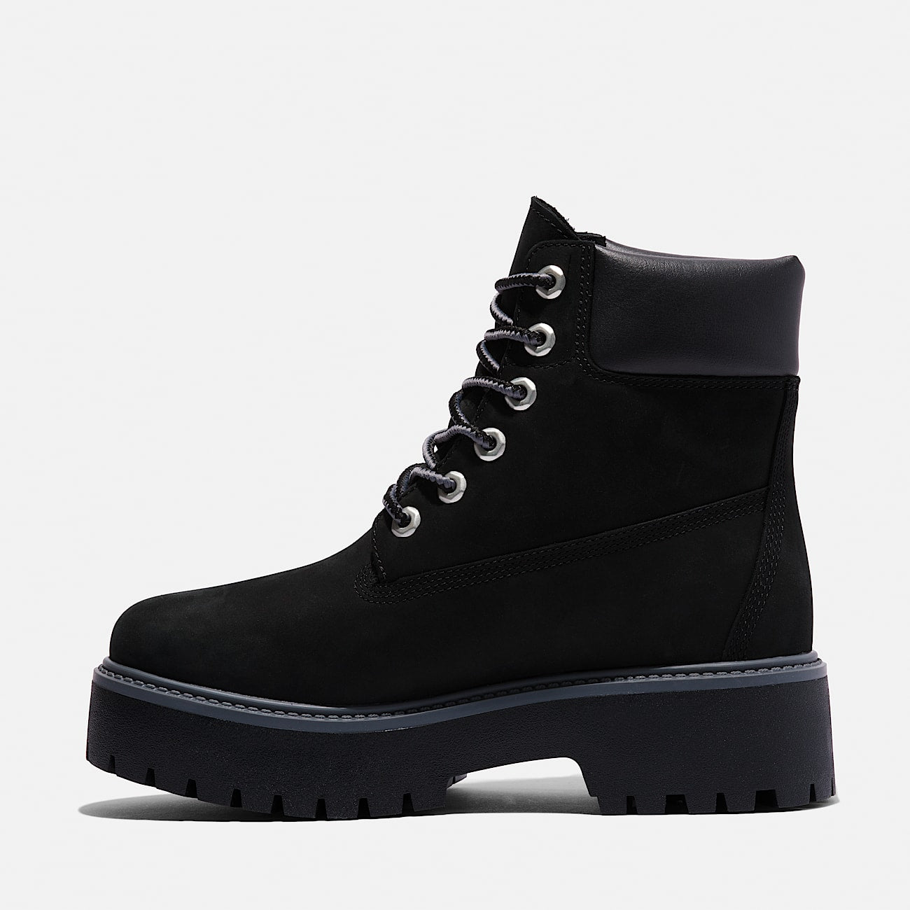 TIMBERLAND WOMEN'S 9.5 HERITAGE PLATFORM 6-INCH WATERPROOF BOOT BLACK NUBUCK NIB