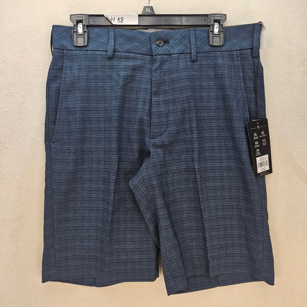 WALTER HAGEN MEN'S 30 PERFECT 11 TONAL NAVY PLAID SHORTS NWT MGA14163