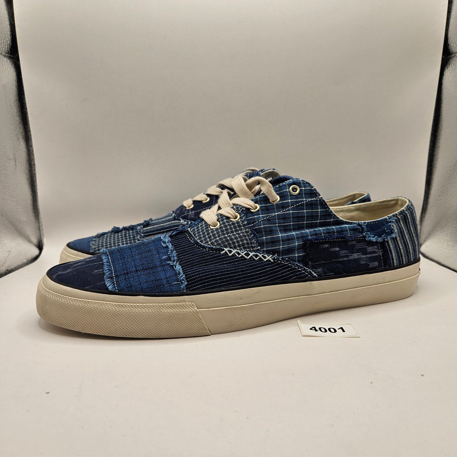 POLO RALPH LAURENT MEN'S 15 RARE KEATON INDOGO PATCHWORK SNEAKER NWOB