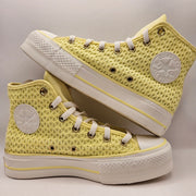 CONVERSE WOMEN'S 7 CHUCK TAYLOR ALL STAR LIFT HI PLATFORM LEMON SLUSHY A14967C