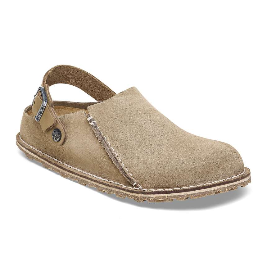 BIRKENSTOCK WOMEN'S 8 LUTRY PREMIUM SUEDE GRAY TAUPE 1025297 NARROW