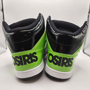 OSIRIS MEN 13 CONVOY MID HJ.BTS.26 SKATEBOARDING SHOES GREE BLACK PATENT NWOB