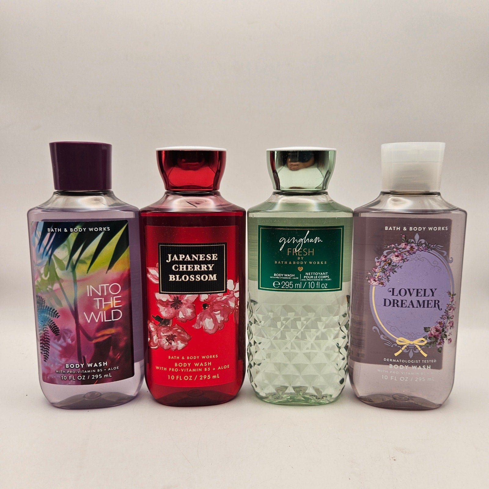 BATH & BODY WORKS BODY WASH LOT 4 INTO WILD GINHAM JCB