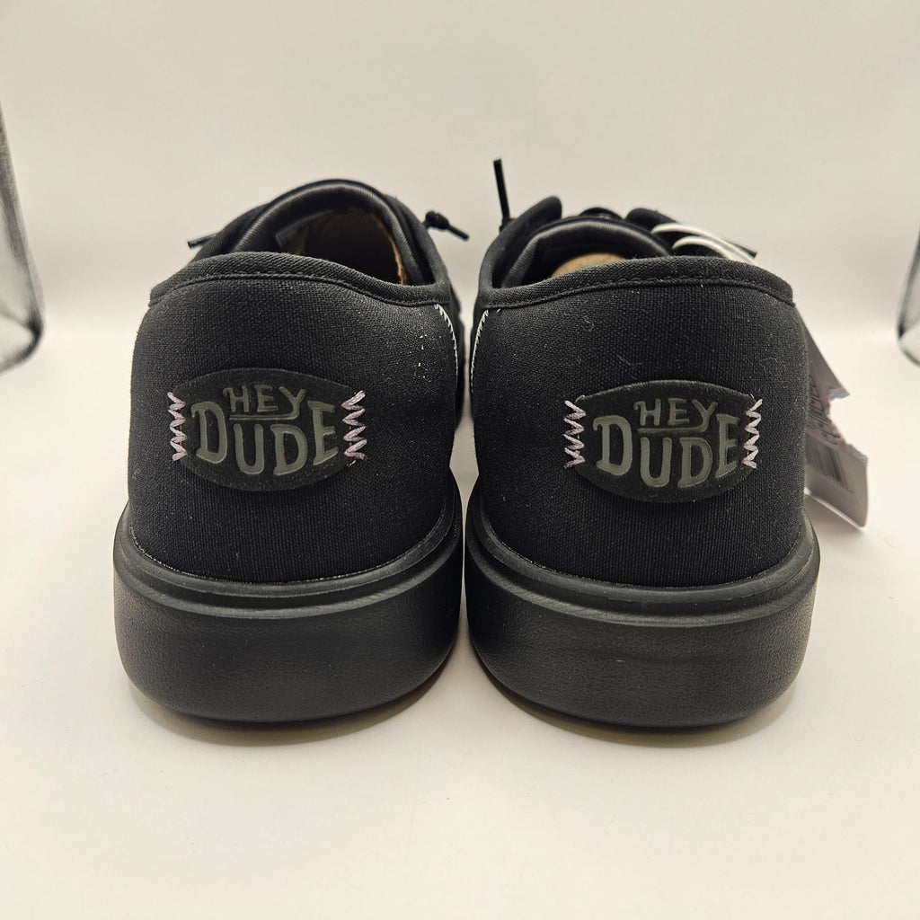HEY DUDE MEN'S 13 CODY CANVAS BLACK/BLACK NWT 41291-060