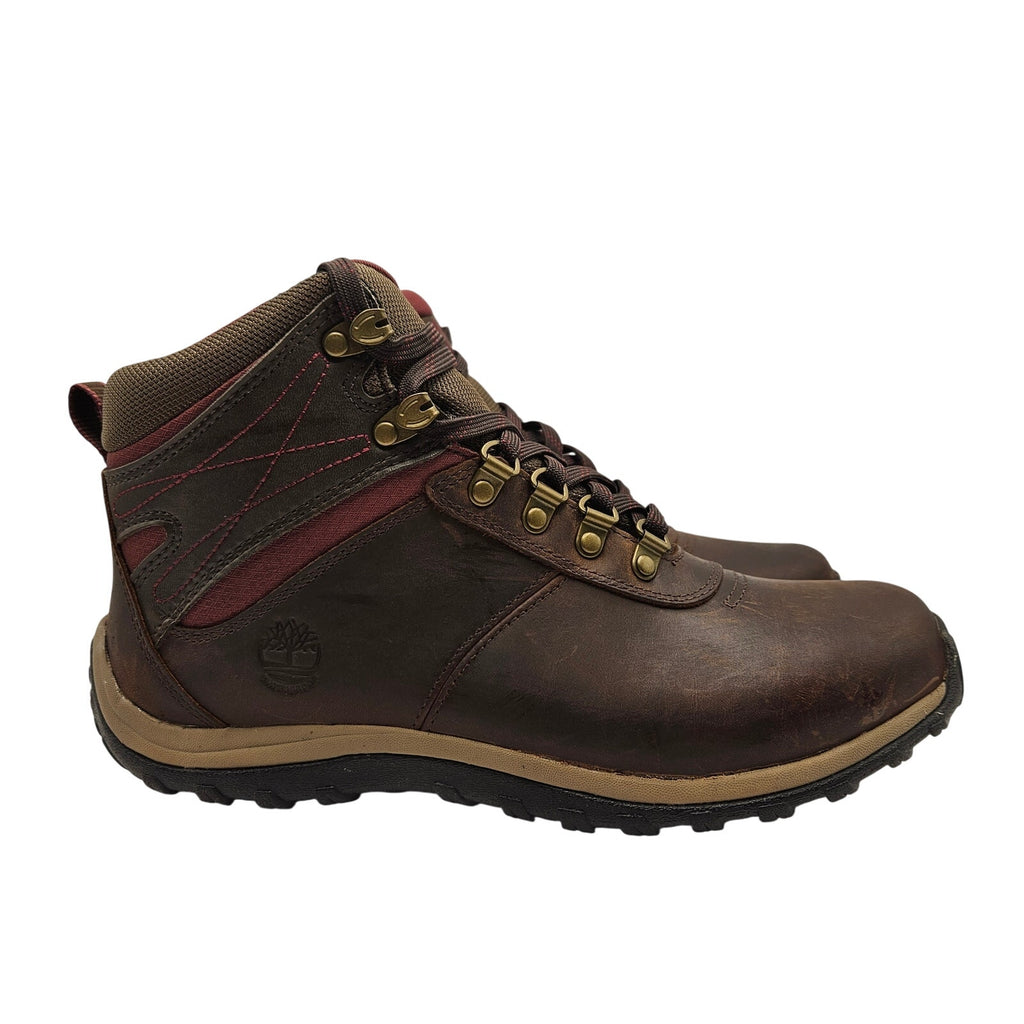 TIMBERLAND WOMEN'S 9.5 WIDE NORWOOD MID WATERPROOF HIKING BOOTS DARK BROWN NIB