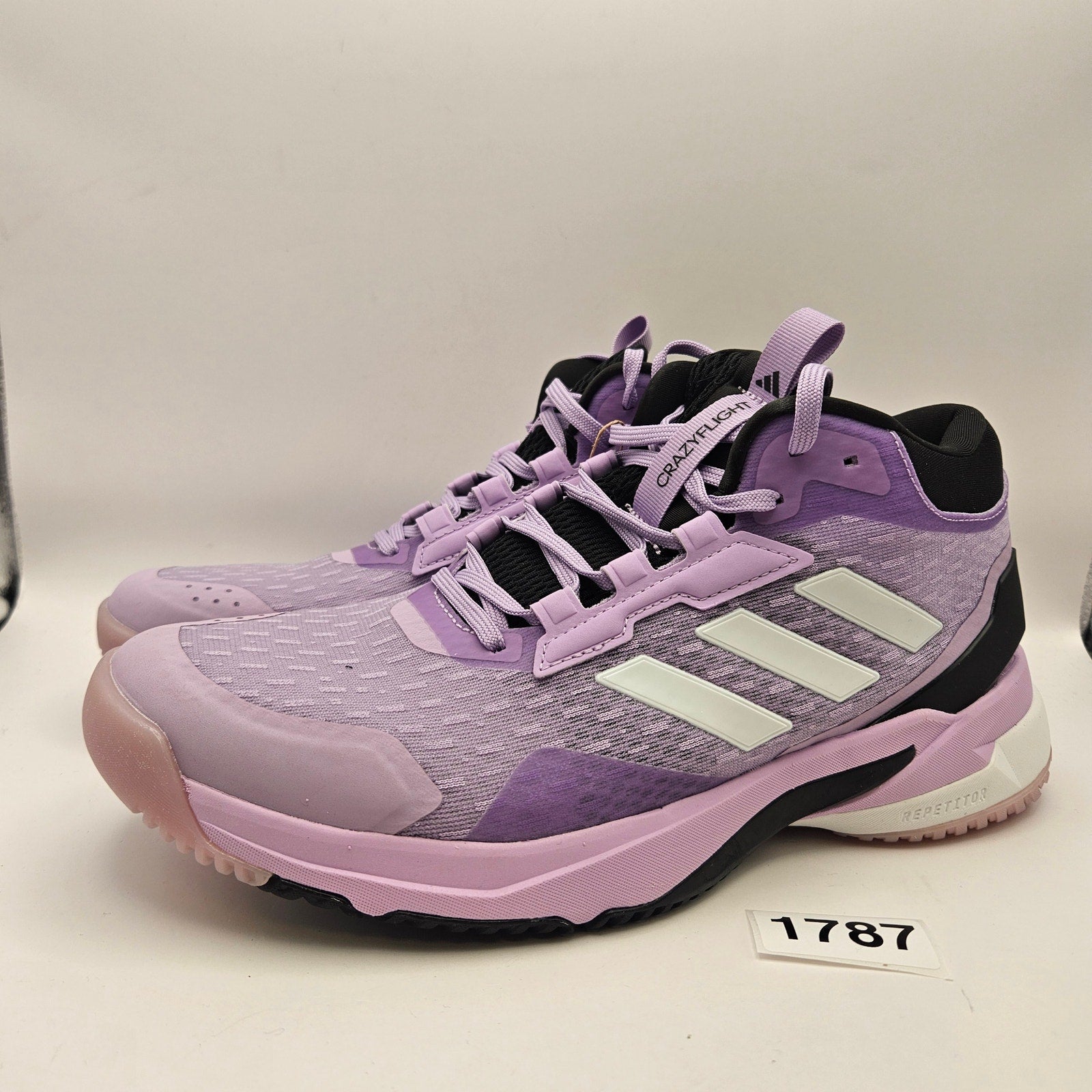 ADIDAS CRAZYFLIGHT 6 MID WOMEN'S 8.5 INDOOR VOLLEYBALL SHOES PURPLE HP7031 NWOB