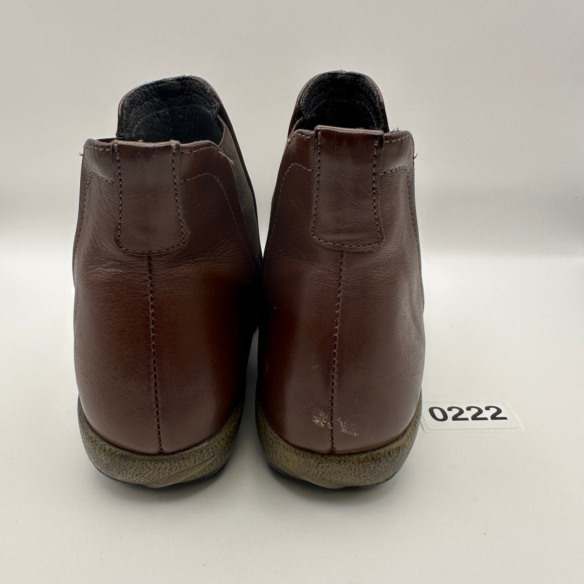 NAOT Size 37 Women's Chelsea Mid Brown Leather Rubber Sole