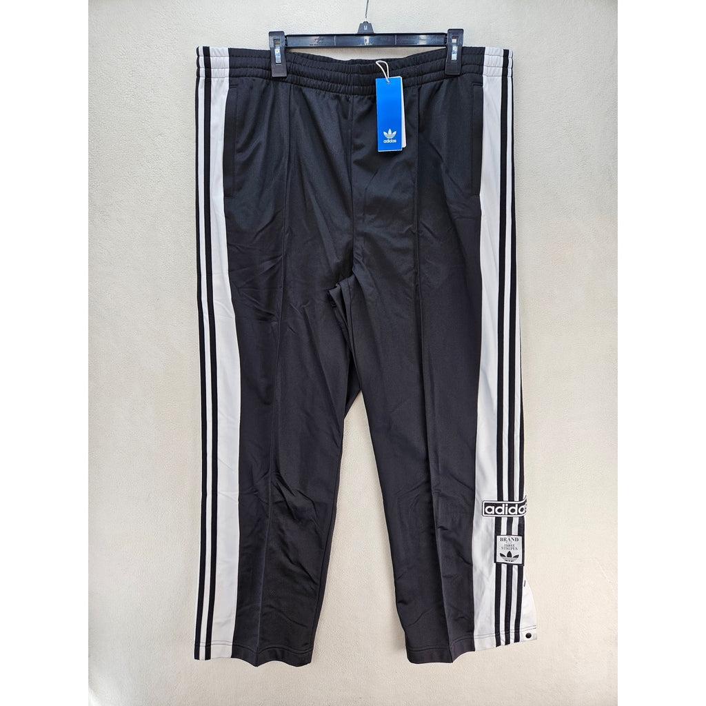 ADIDAS ORIGINALS WOMEN'S 2X ADIBREAK LOOSE TRACK PANTS IN0676 NWT BLACK WHITE
