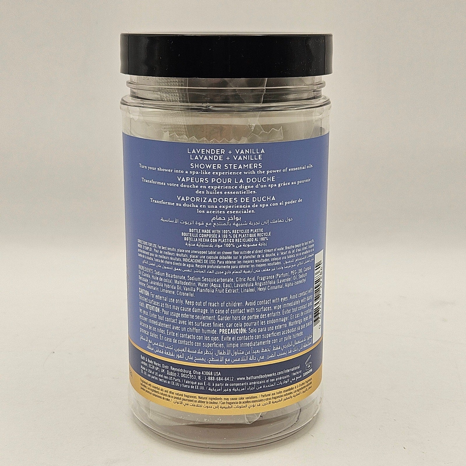 BATH & BODY WORKS LAVENDER VANILLA SHOWER STEAMERS 4.8 oz