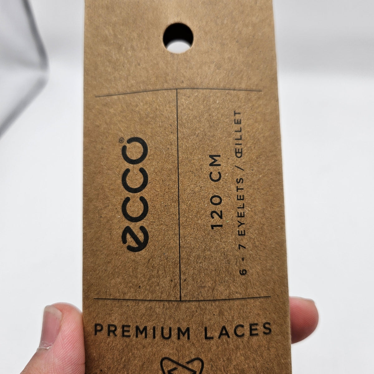 LOT OF 3 - ECCO PREMIUM LACES 120CM WHITE ROUND NIB 1X3 PAIR