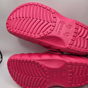 CROCS MEN'S 10 ECHO WAVE CLOG PINK MAROON LINED FLEECE SLIP ON SHOES NWT