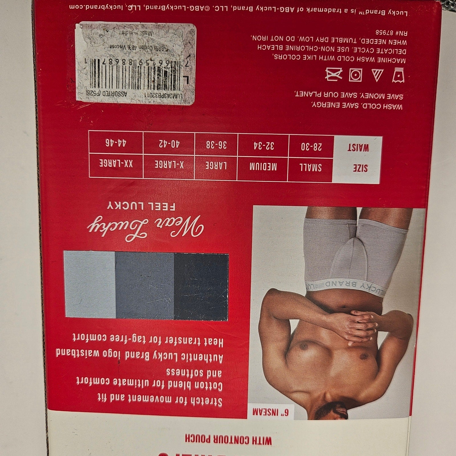 2 BOXES OF LUCKY BRAND MEN'S LARGE CLOUD SOFT BOXER BRIEFS 3 PACK