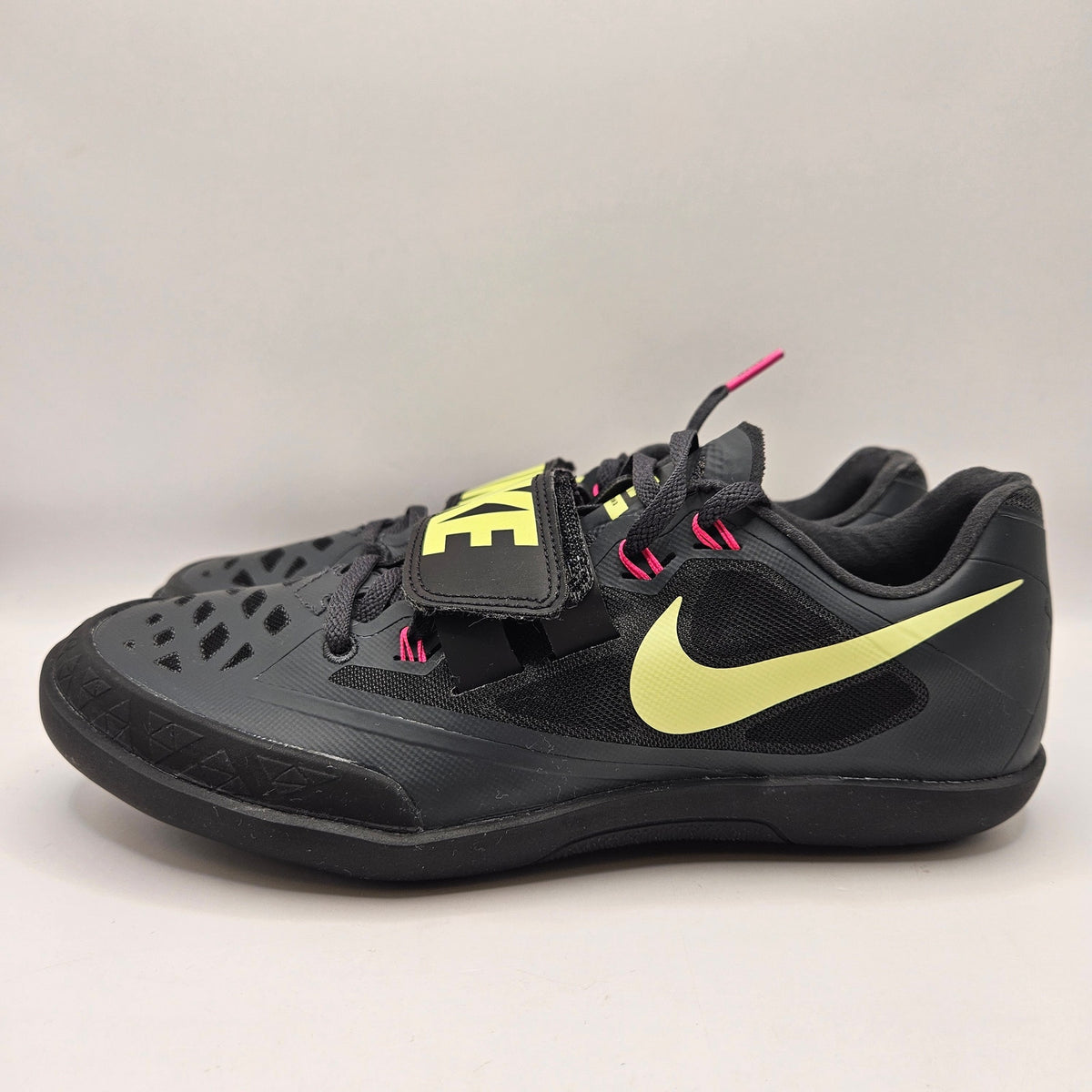 NIKE MEN'S 7 ZOOM RIVAL SD 4 ANTHRACITE-PINK TRACK FIELD SPIKES 685135-004 NWOB