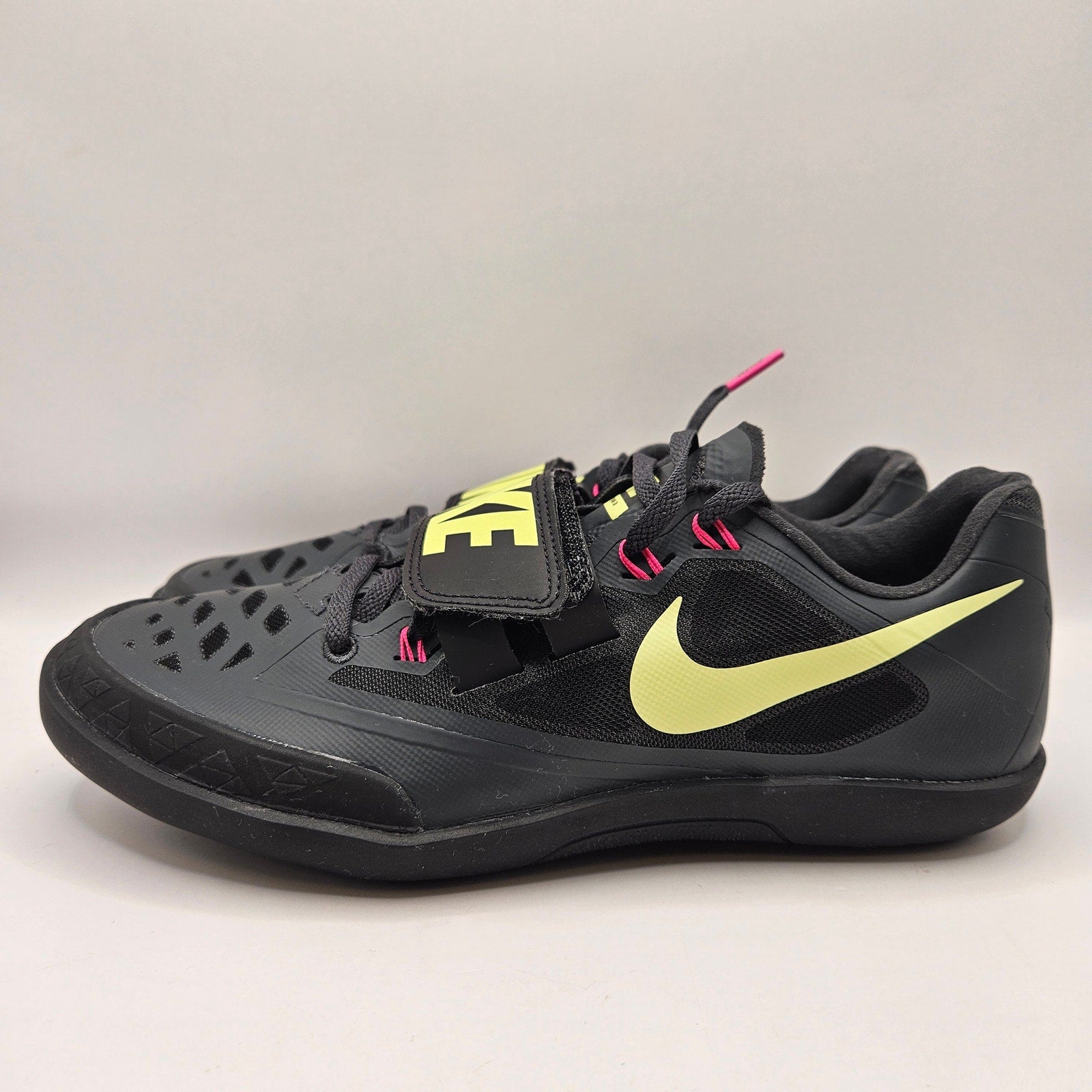 NIKE MEN'S 7 ZOOM RIVAL SD 4 ANTHRACITE-PINK TRACK FIELD SPIKES 685135-004 NWOB