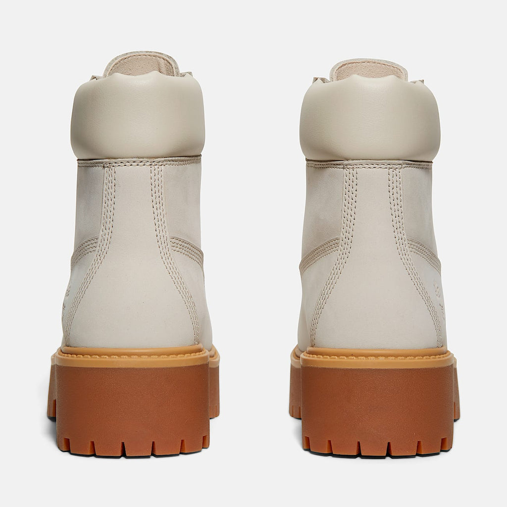 TIMBERLAND WOMEN'S 9.5 STONE STREET 6IN LACE WP BOOT RAINY DAY OFF WHITE GUM NIB
