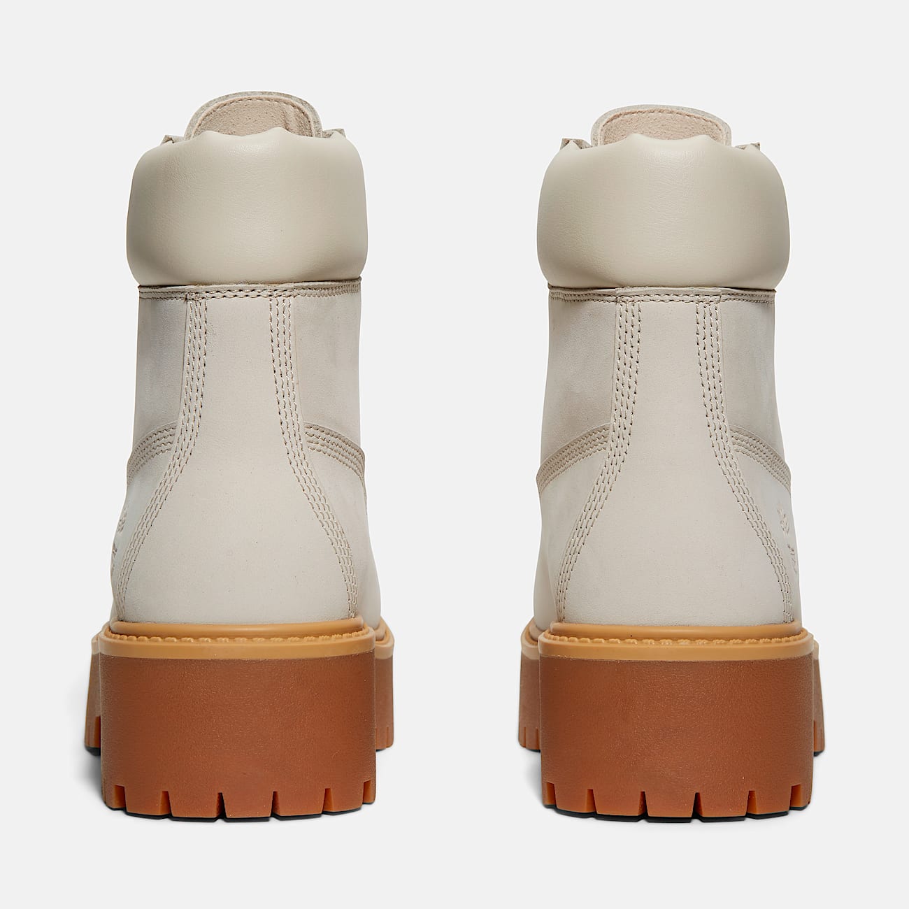 TIMBERLAND WOMEN'S 9.5 STONE STREET 6IN LACE WP BOOT RAINY DAY OFF WHITE GUM NIB