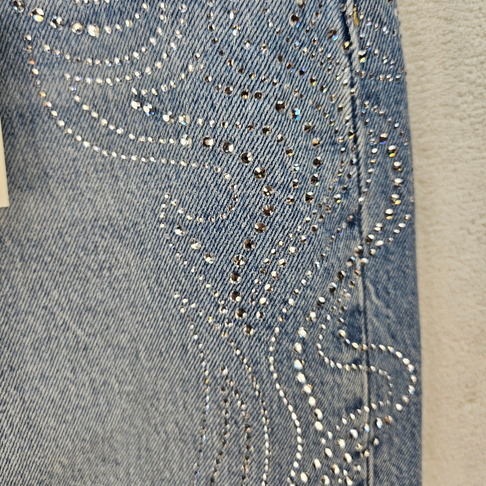 LEVI'S 501 X BEYONCE CURVE JEANS 26X30 WESTERN CRYSTAL NWT $150