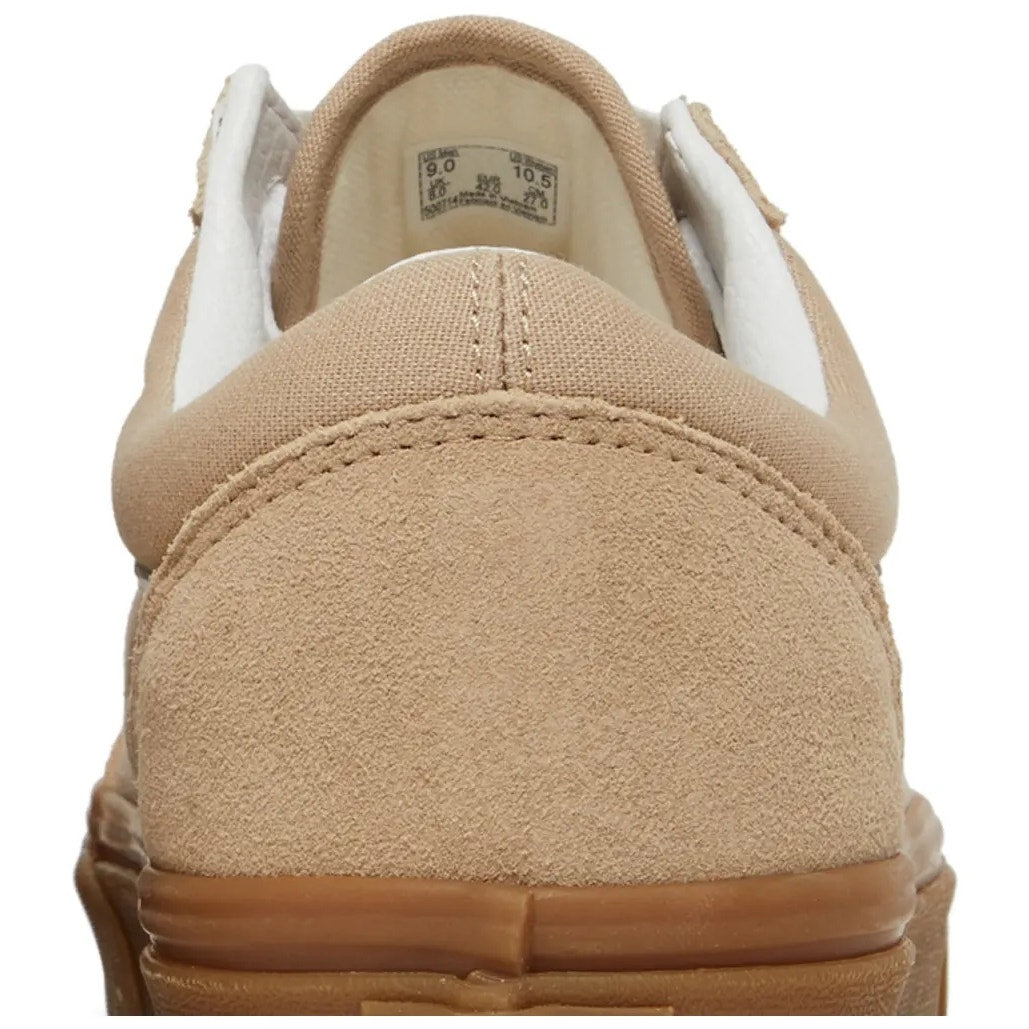 VANS WOMEN'S 8 OLD SKOOL SESAME/GUM SKATEBOARDING LOW TOP SNEAKER NIB