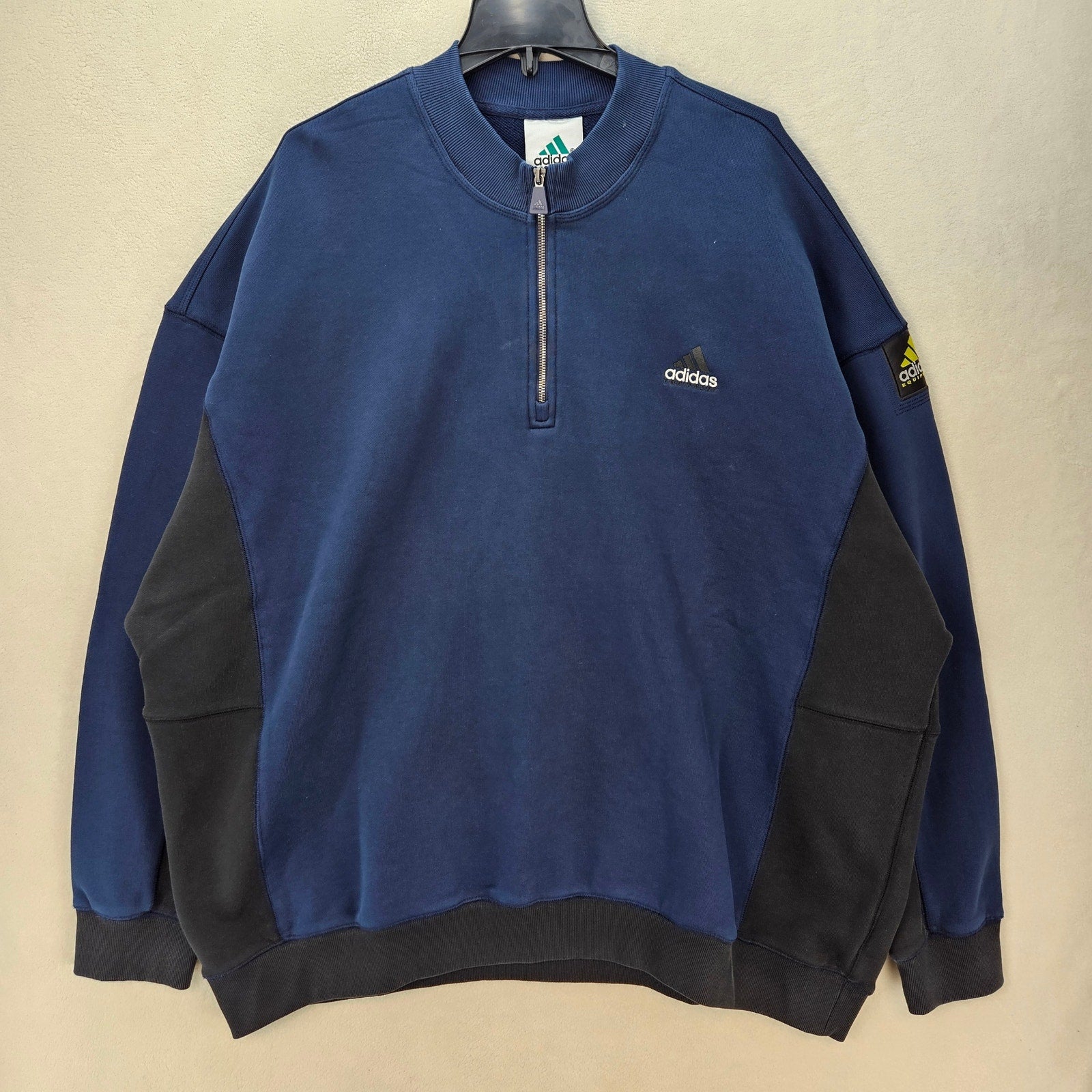 ADIDAS EQT MEN'S 2XL HALF ZIP TOP NIGHT INDIGO NWT KE1351 VINTAGE OG STYLE