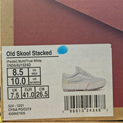 VANS WOMEN'S 10 OLD SKOOL STACKED PLATFORM BLUE WHITE PINK NIB