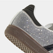 ADIDAS ORIGINALS WOMEN'S 10.5 SAMBA OG CRYSTAL WHITE RHINESTONES LOW TOP SNEAKER