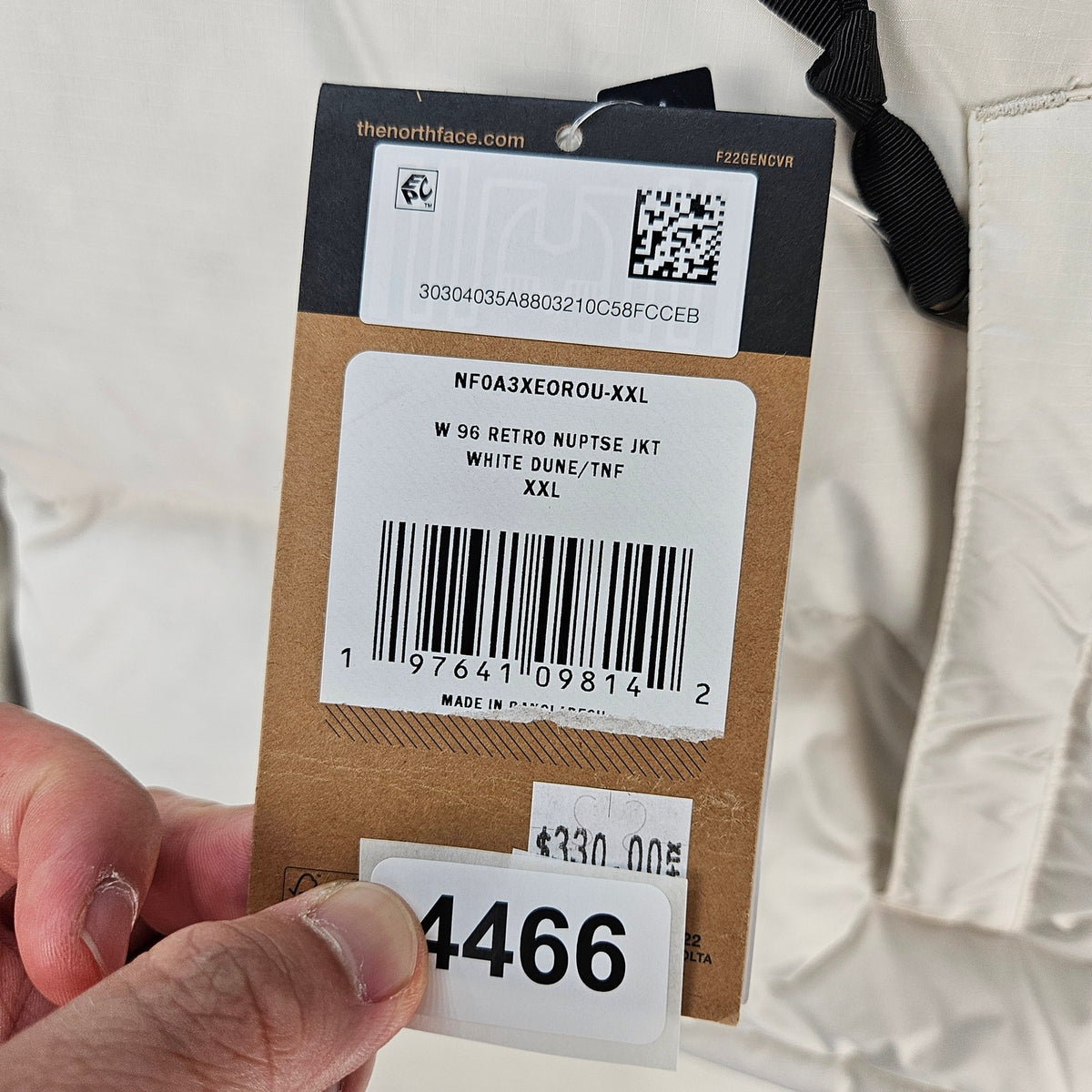 THE NORTH FACE WOMEN'S XXL 1996 RETRO NUPTSE JACKET 700 FILL POWER BLACK WHITE