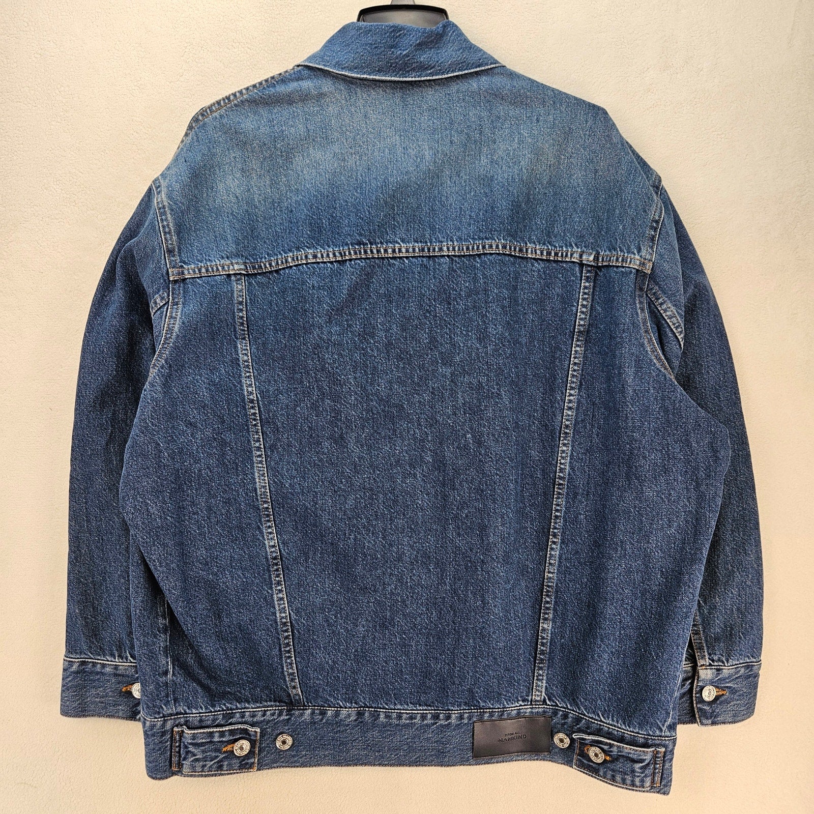 7 FOR ALL MANKIND WOMENS MEDIUM MADE IN ITALY OLI TRUCKER JACKET $398 NWT OVSZD